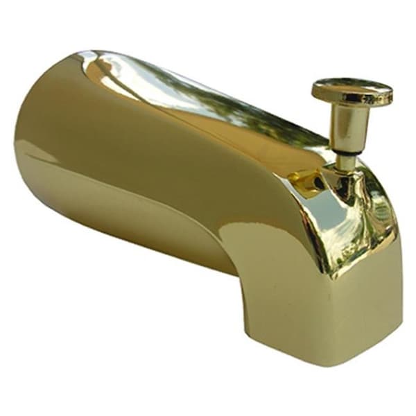 Larsen Supply Co Larsen Supply 08-1059 Polished Brass Universal Tub Diverter Spout 139426 - main